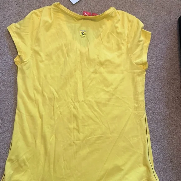 Ferrari V neck tee womens Puma Ferrari vibrant yellow nwt - Picture 8 of 10
